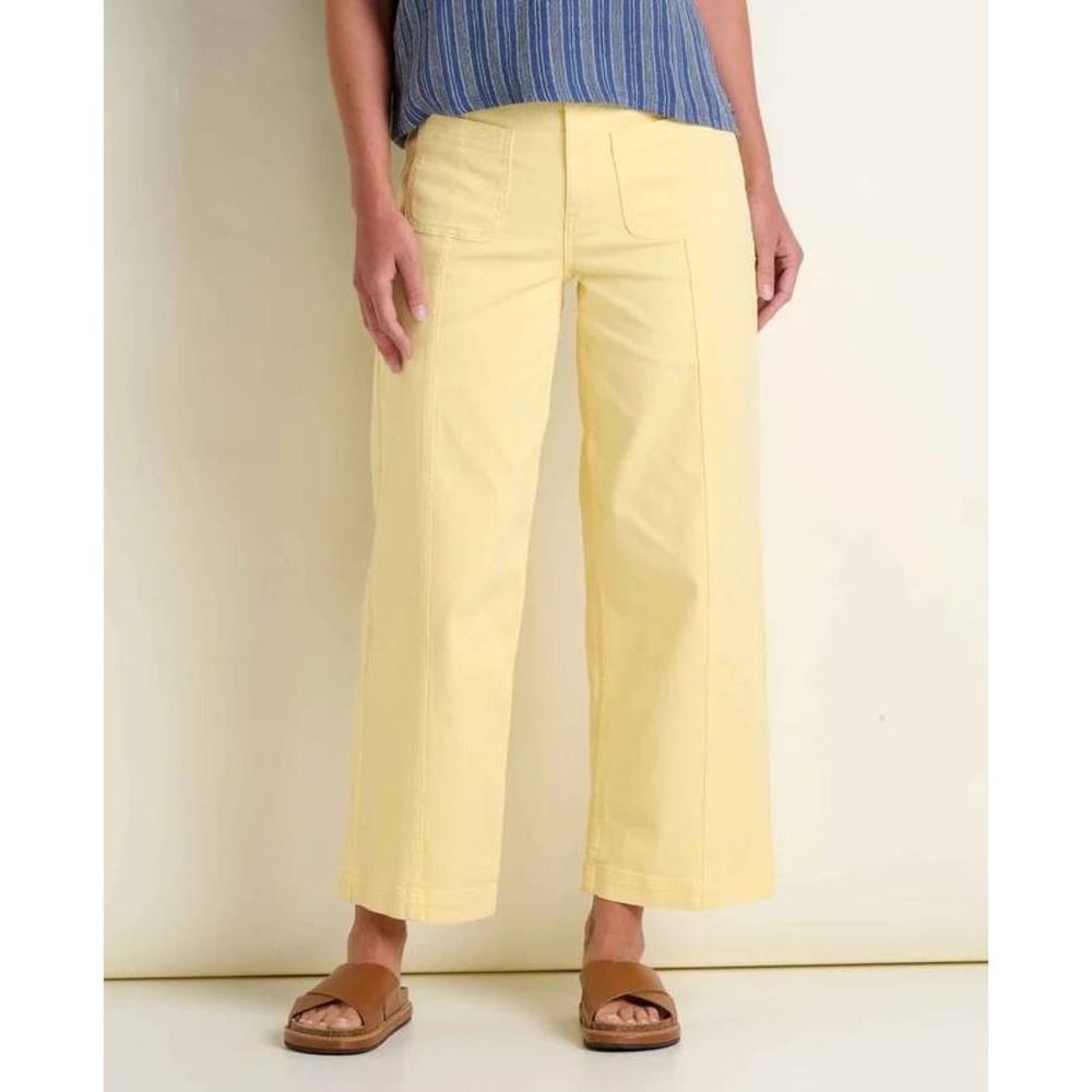 Toad&Co Linden Wide Leg Pant Meyer Yellow 14 New With Tags